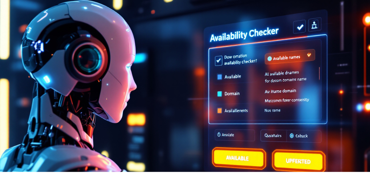 a robotic man facing a digital availability checker